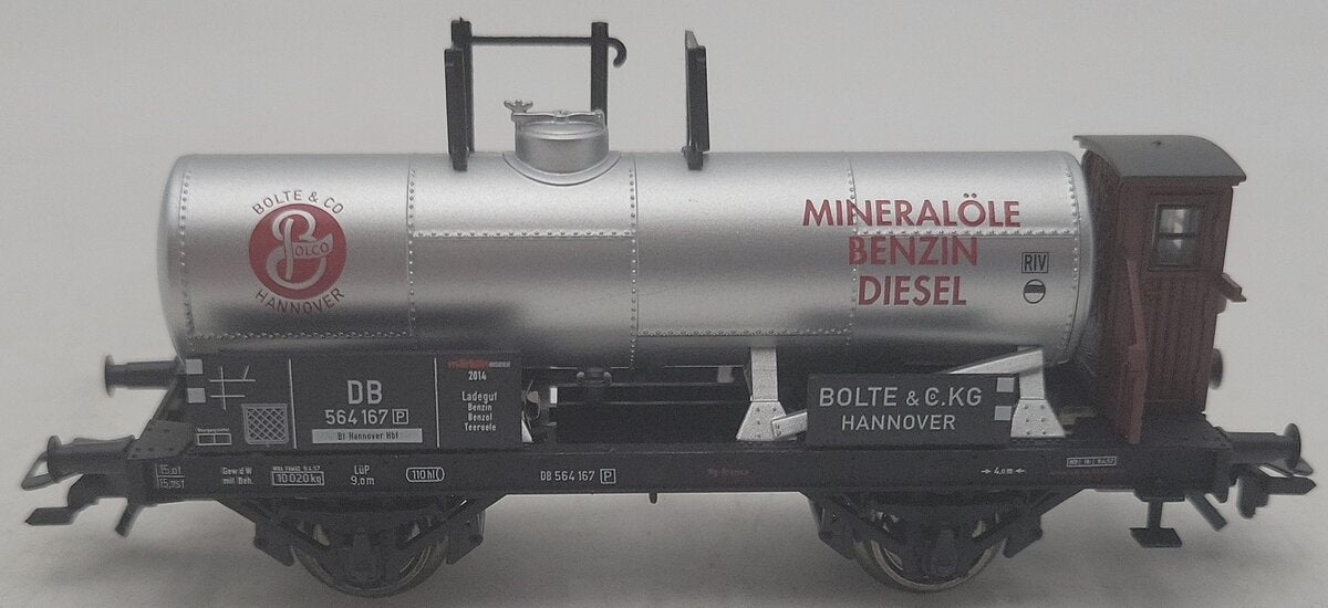 Marklin 48164 HO Deutsche Bahn 2014 Insider 2-Axle Tank Car #564 167 LN/Box