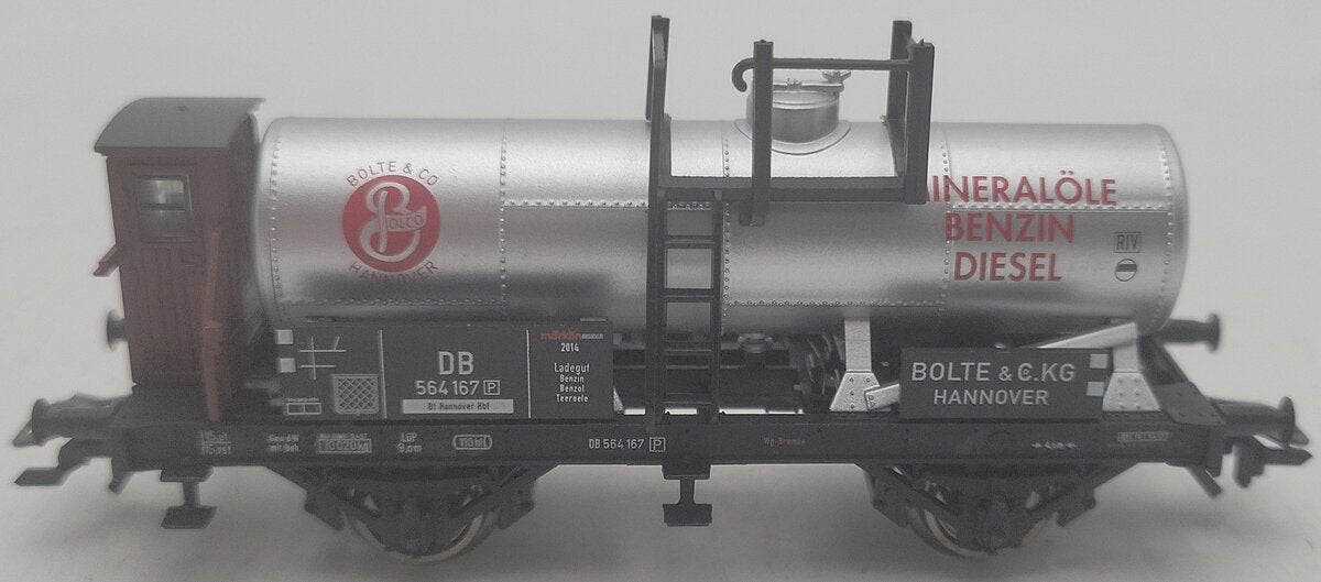 Marklin 48164 HO Deutsche Bahn 2014 Insider 2-Axle Tank Car #564 167 LN/Box