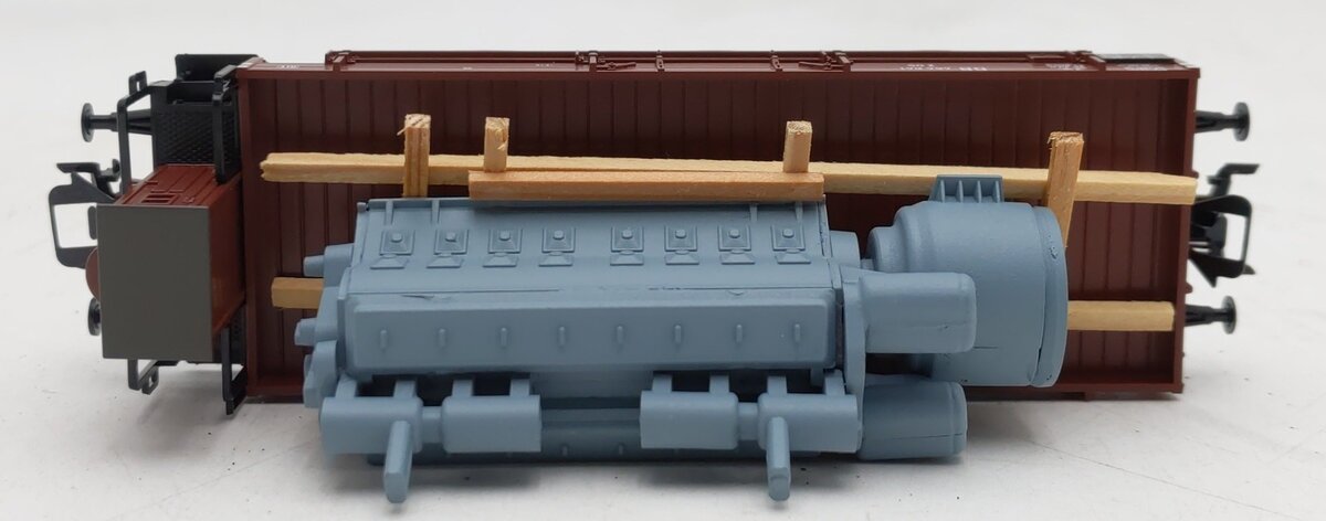 Marklin 46075 HO Scale DB Low Side Car w/Motor Load EX/Box