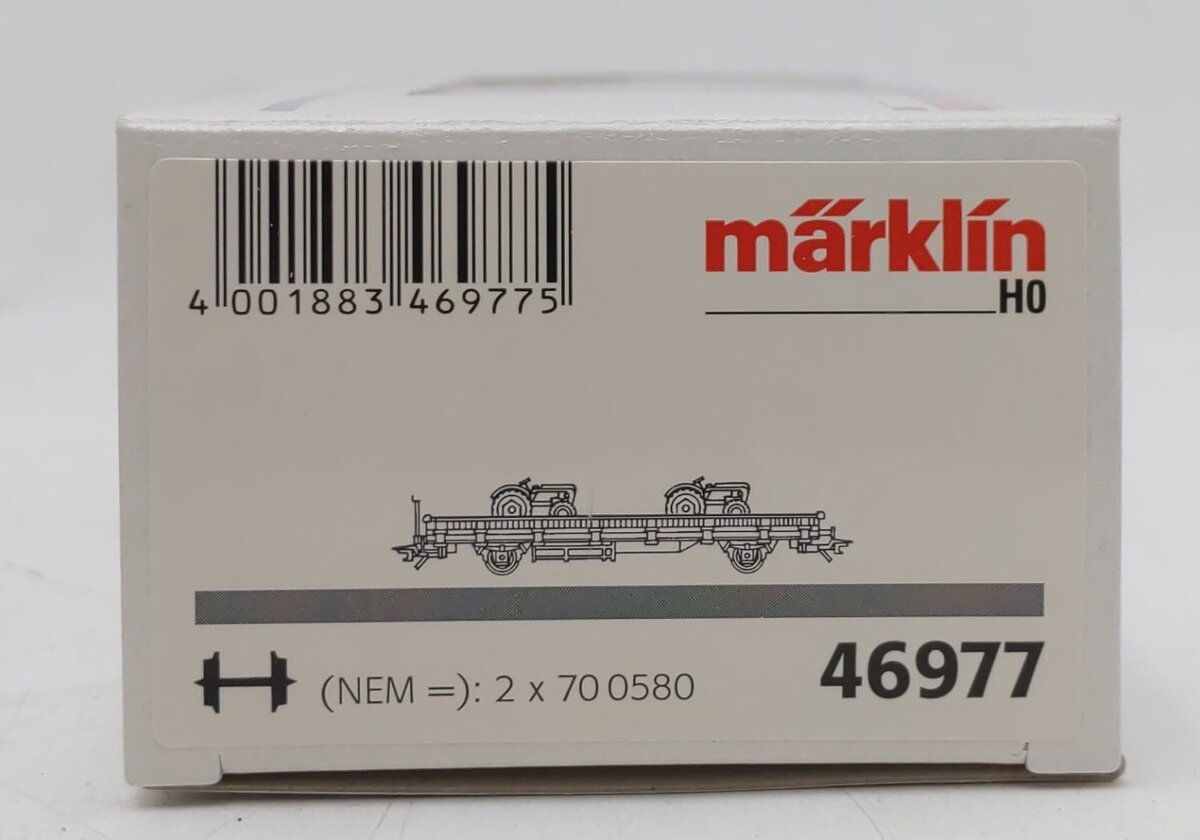 Marklin 46977 HO Scale DB Low Side Gondola w/Tractor Load EX/Box