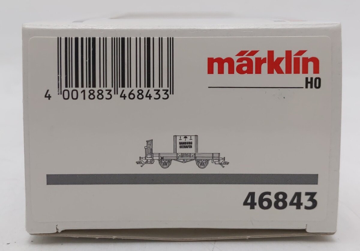 Marklin 46843 HO Scale Flatcar w/Tractor EX/Box