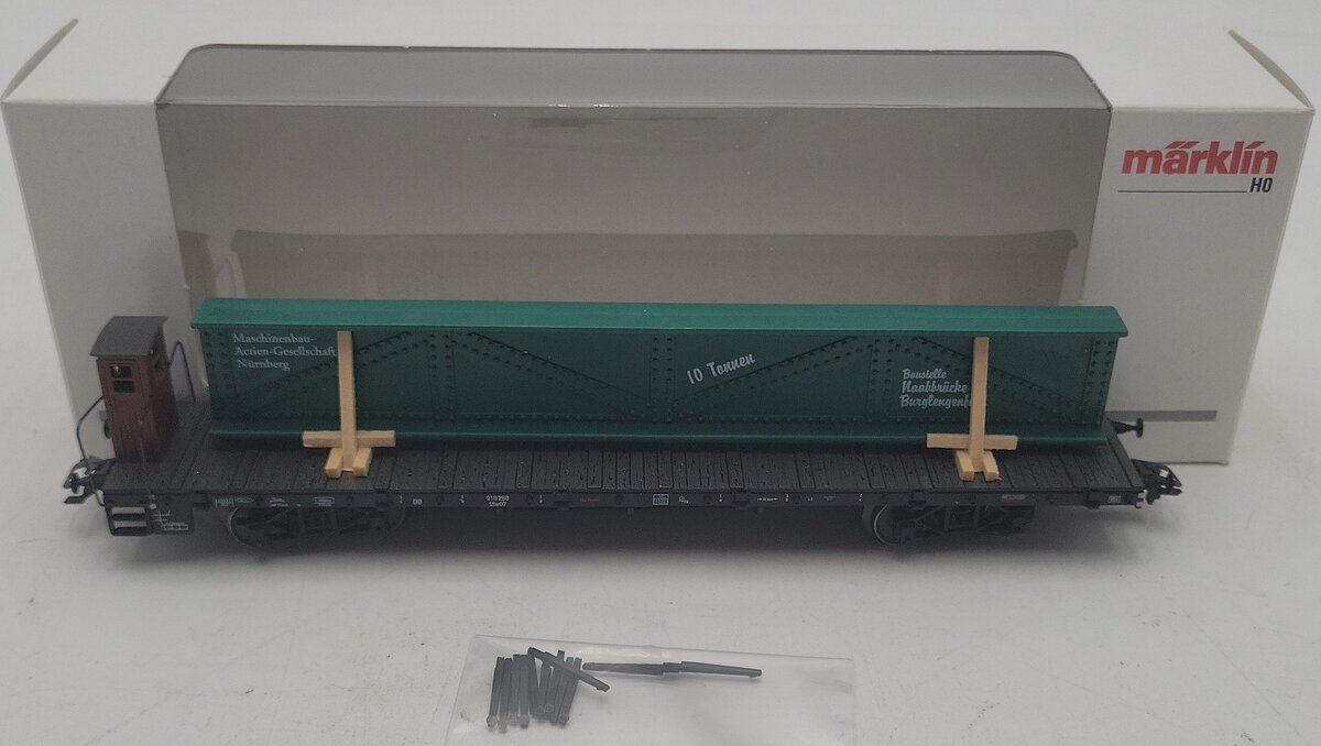 Marklin 46284 HO Scale DB Flatcar w/ Load LN/Box