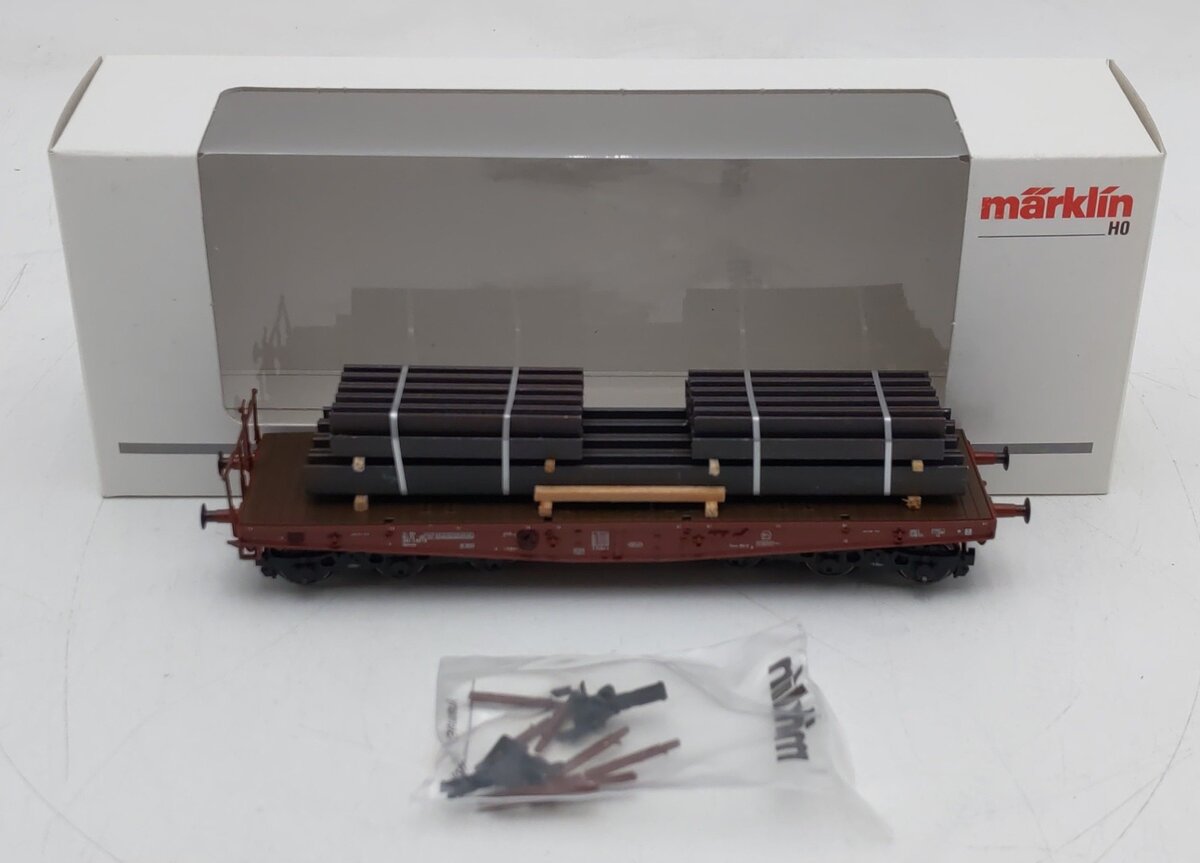 Marklin 48673 HO Scale Flatcar w/Load EX/Box