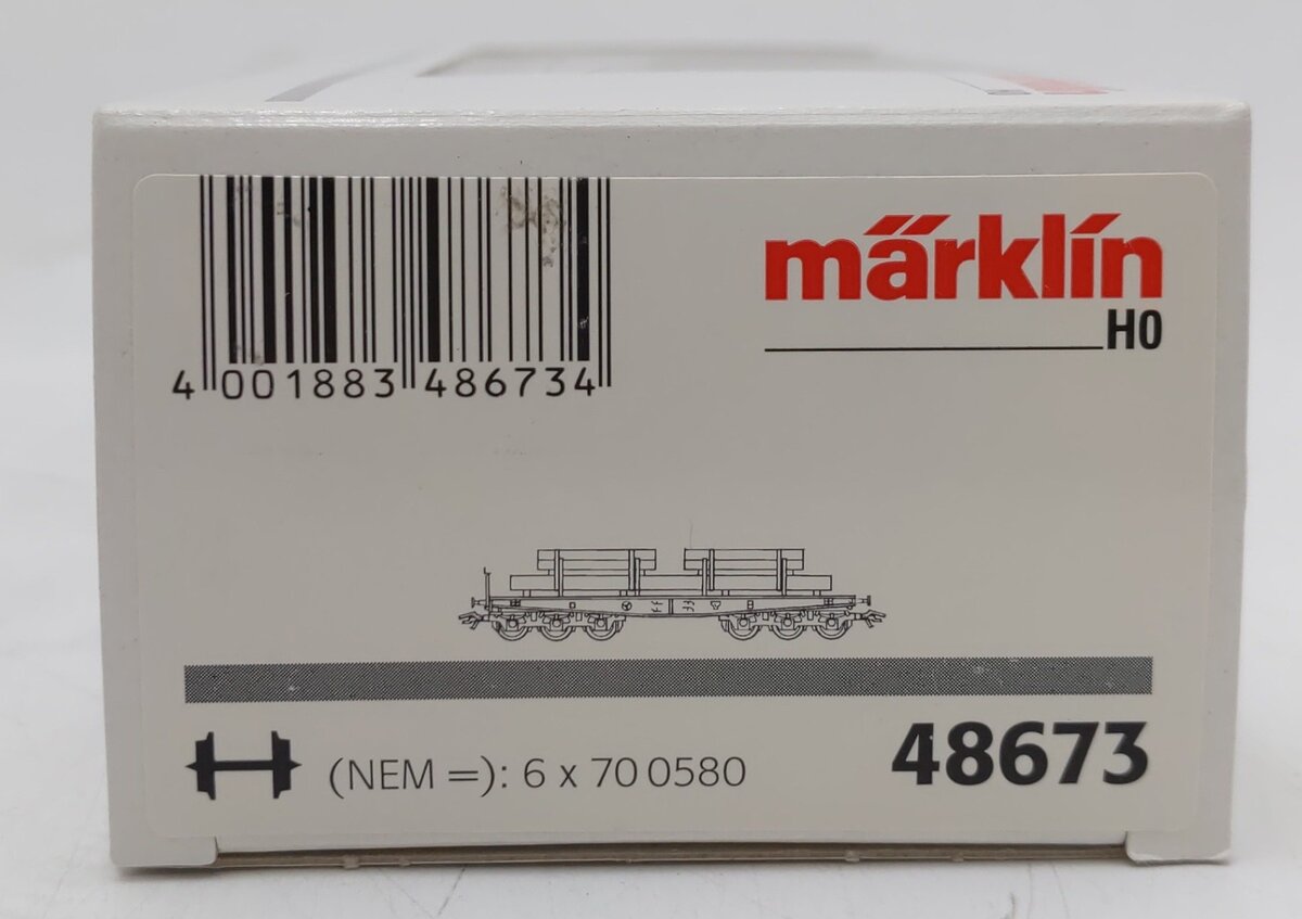 Marklin 48673 HO Scale Flatcar w/Load EX/Box