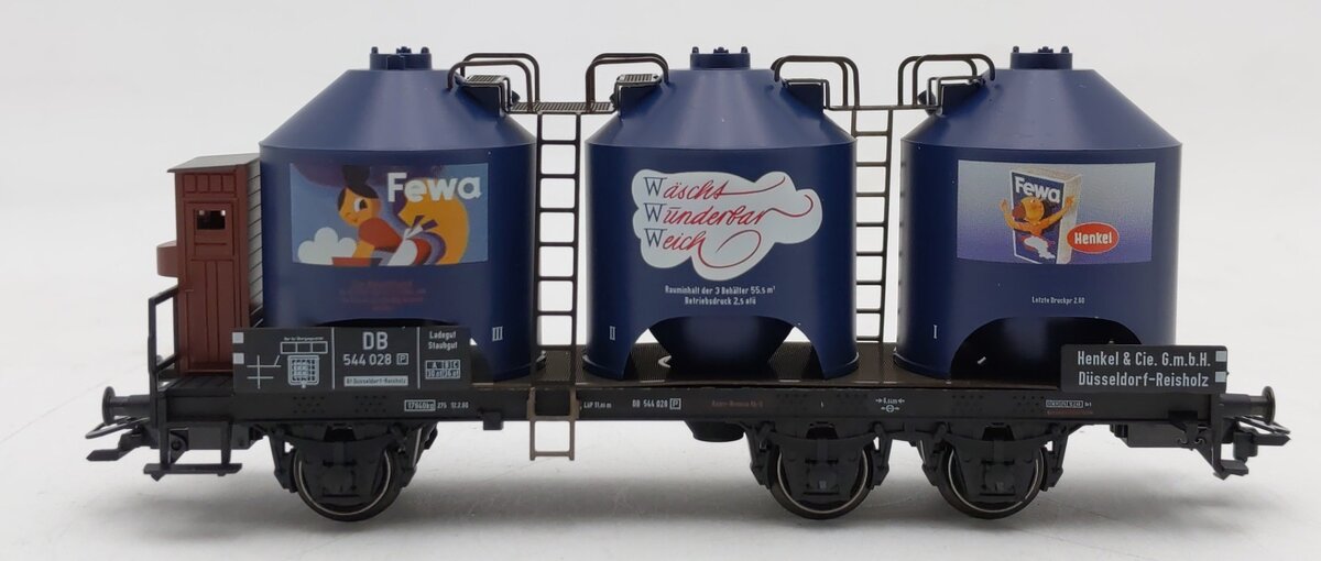 Marklin 48261 HO Scale DB Fewa Silo Container Flatcar #544028 EX/Box