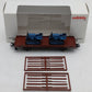 Marklin 46363 HO Scale DB German Federal Flat Car w/Stakes & Tractors EX/Box