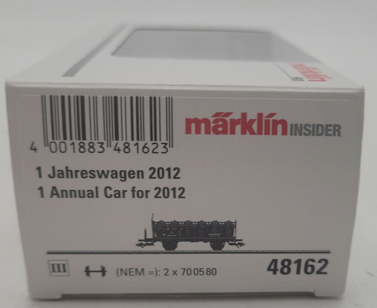 Marklin 48162 HO Scale 2012 Annual Insider Acid Transport Car LN/Box
