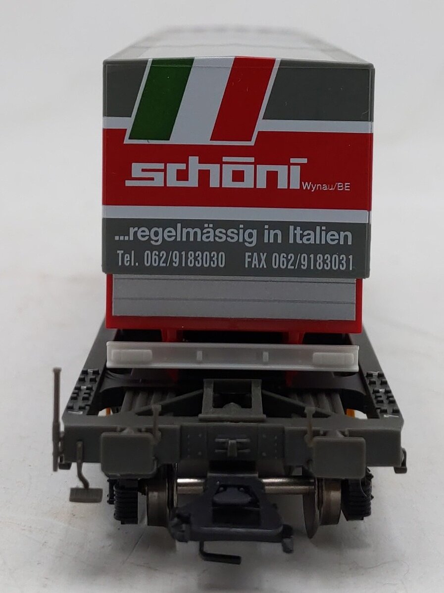 Marklin 47444 HO Scale HUPAC Depresse Flatcar w/Semi Truck Trailer EX/Box