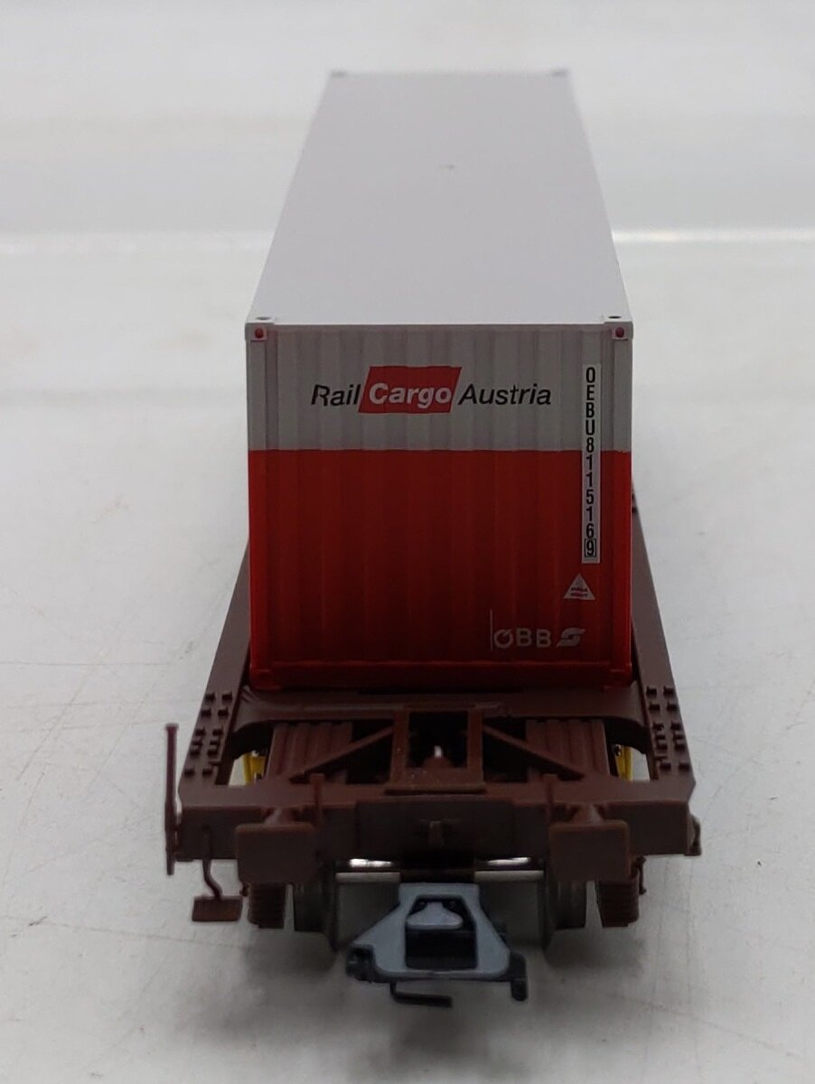 Marklin 47445 HO Scale OBB Depressed Flatcar w/ 40 ft. Container EX/Box