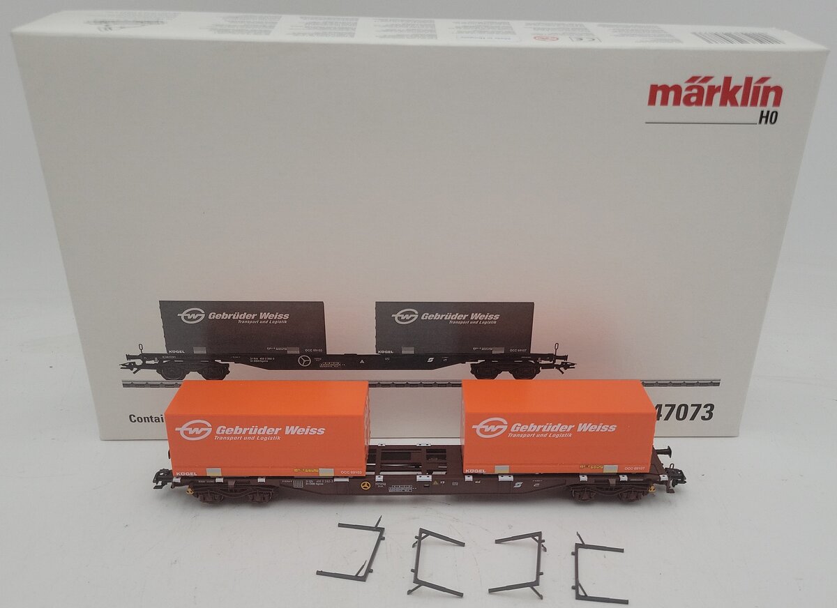 Marklin 47073 OBB Flatcar with Two Tank Containers LN/Box