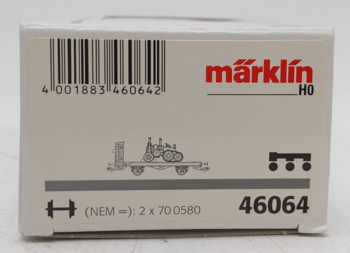 Marklin 46064 HO Scale Flatcar w/Tractor EX/Box