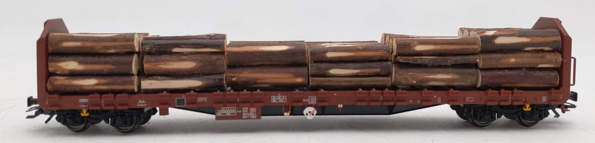 Marklin 47008 HO Scale DB AG Wood Transport Car w/Load EX/Box