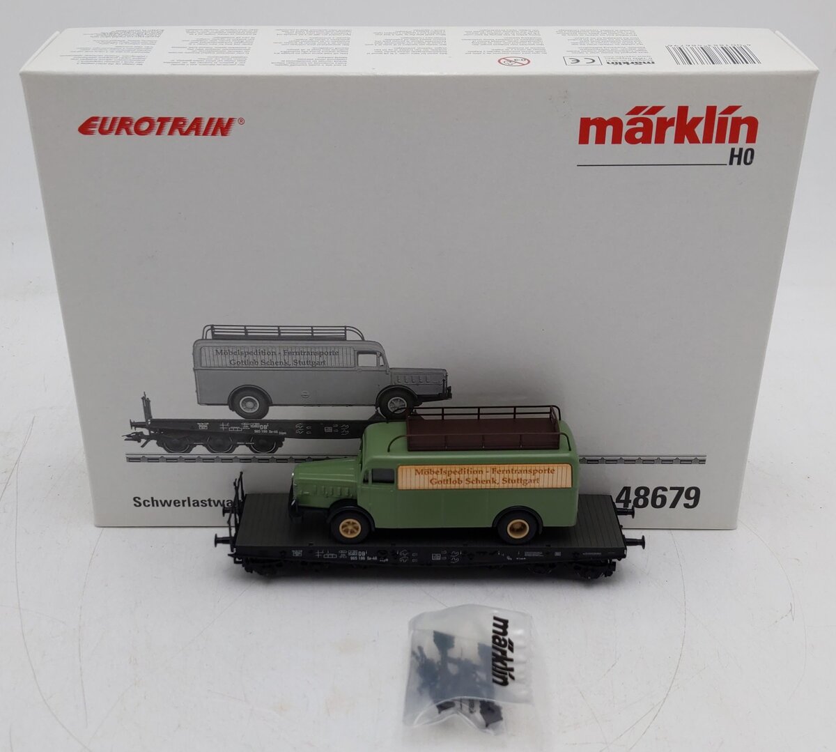 Marklin 48679 HO Scale DB Heavy Duty Flatcar w/Truck EX/Box