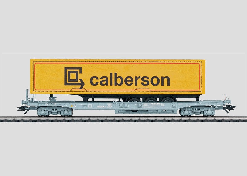 Marklin 47450 HO Scale SNCF Flatcar w/ Calberson Container LN/Box