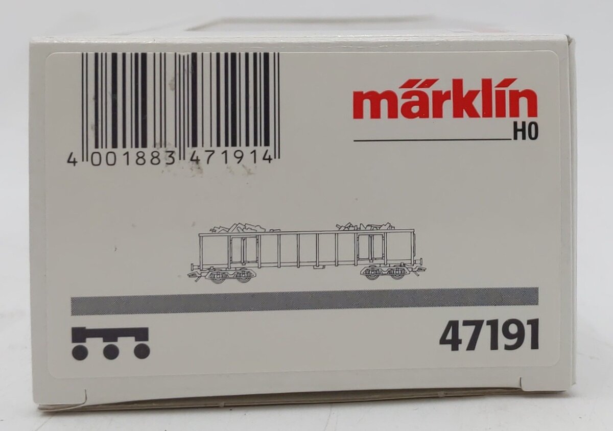 Marklin 47191 HO Scale Gondola w/Junk Load EX/Box