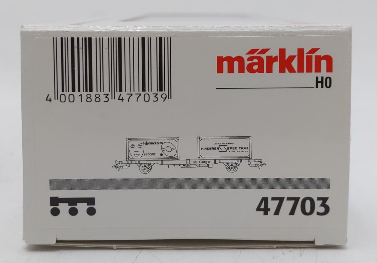 Marklin 47703 HO Scale DB Cargo Container Car EX/Box