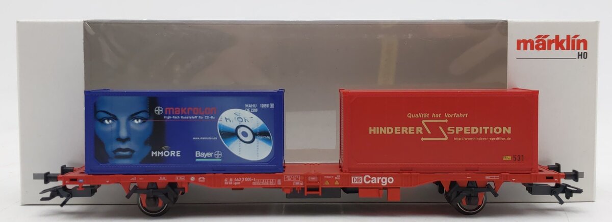 Marklin 47703 HO Scale DB Cargo Container Car EX/Box