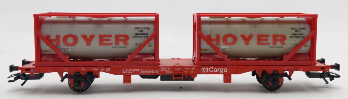 Marklin 47707 HO Hoyer DB Cargo Container Model Train Flat Tank Freight Car EX/Box