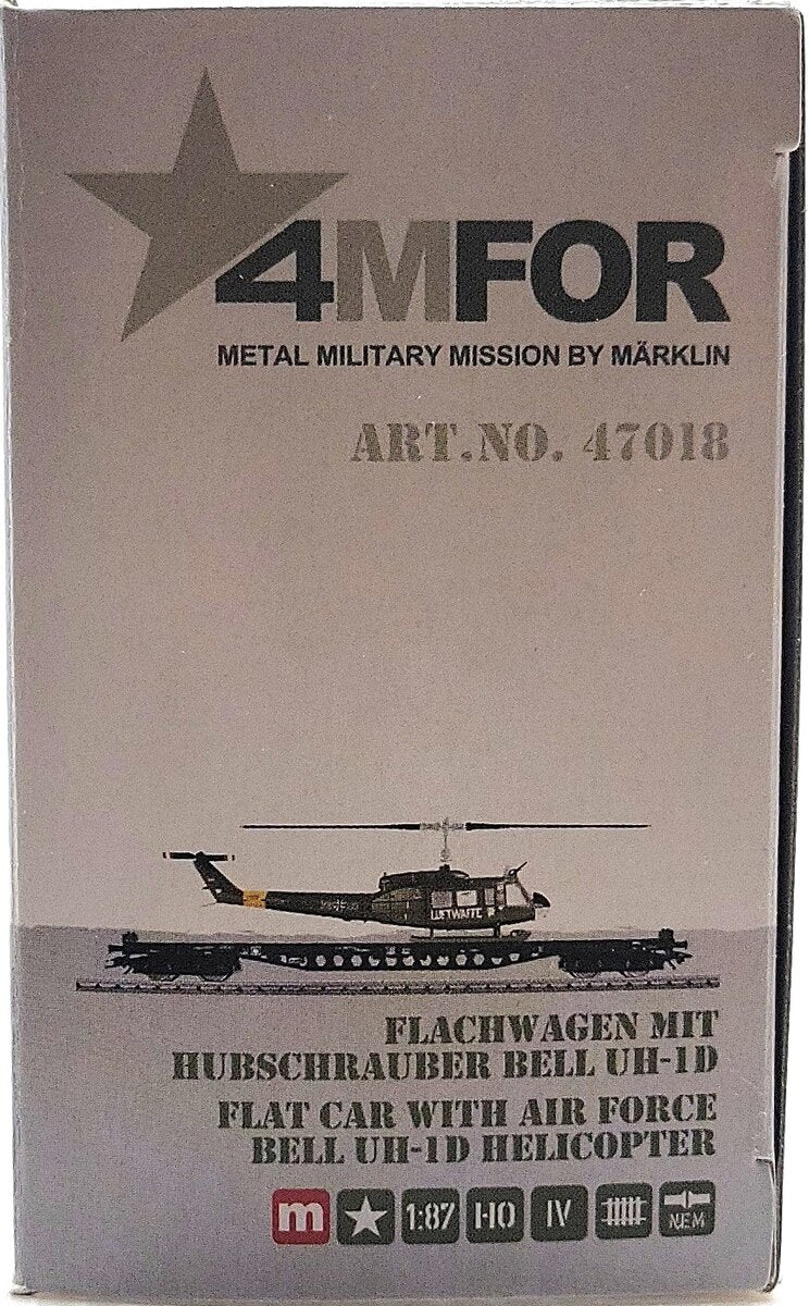 Marklin 47018 HO Scale DB Flatcar w/ Helicopter LN/Box
