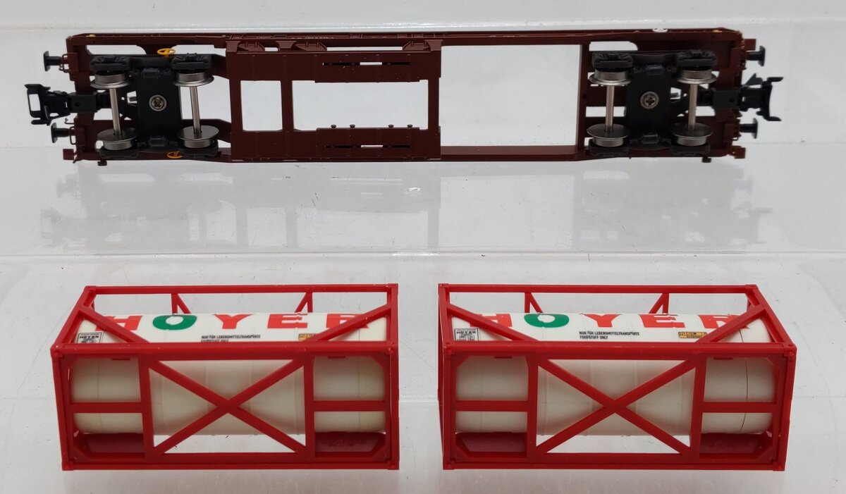 Marklin 47452 HO Scale Hoyer DB Flat Cars with Containers EX/Box
