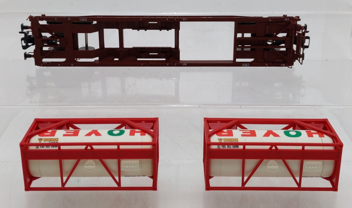 Marklin 47452 HO Scale Hoyer DB Flat Cars with Containers EX/Box