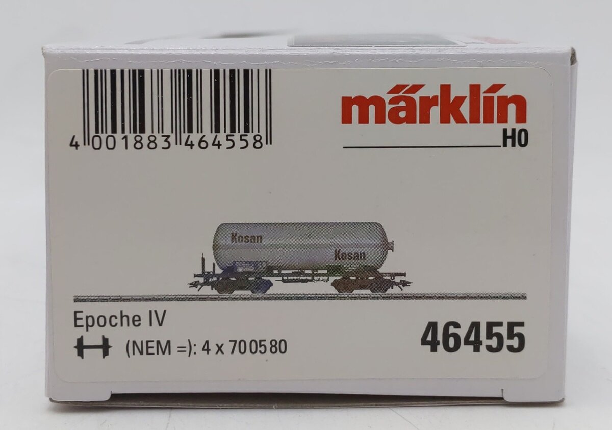 Marklin 46455 HO Scale DSB Kosen Pressure Gas Tank Car EX/Box