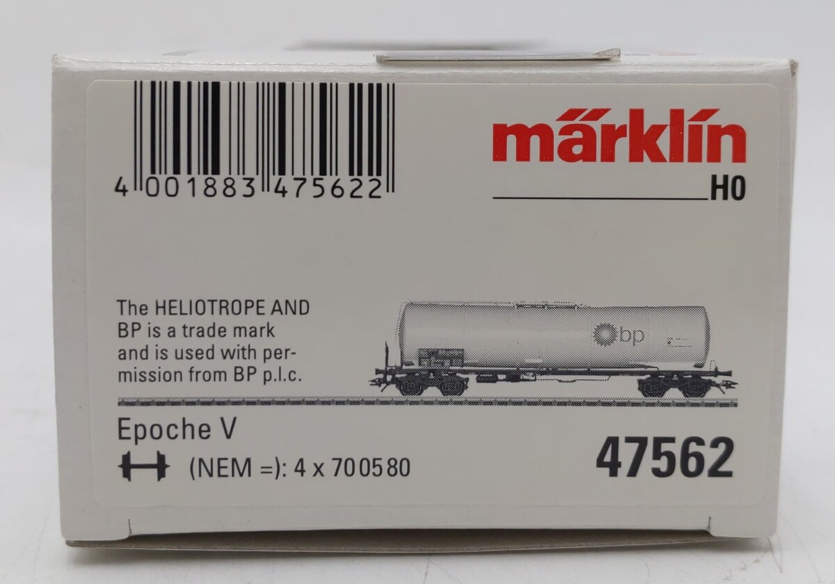 Marklin 47562 HO Scale BP Petroleum Oil Tank Car EX/Box
