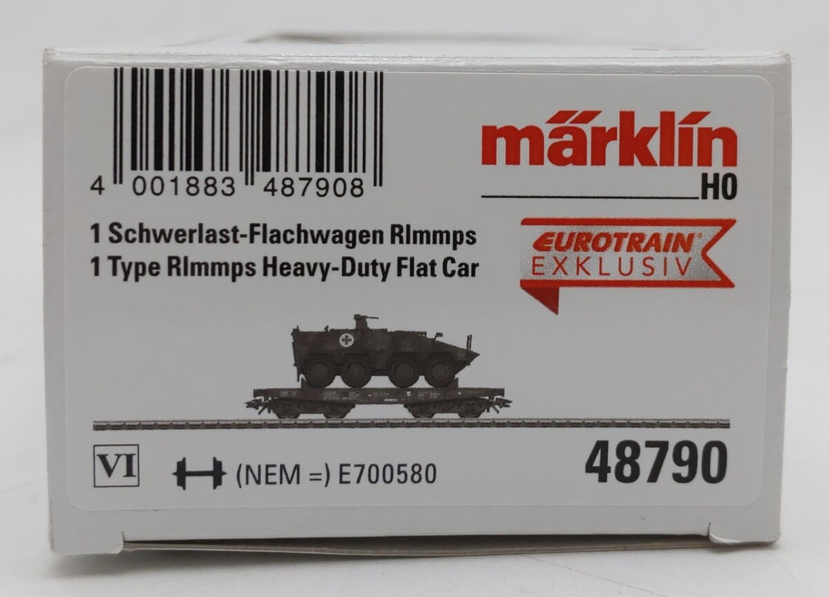 Marklin 48790 HO Scale Heavy Duty Flatcar w/Medical Tank EX/Box