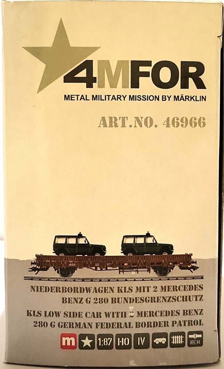Marklin 46966 4MFOR Kls Flatcar with MB 280 G LN/Box