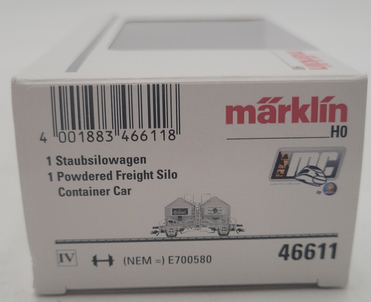 Marklin 46611 HO Scale Powdered Silo Container Car LN/Box