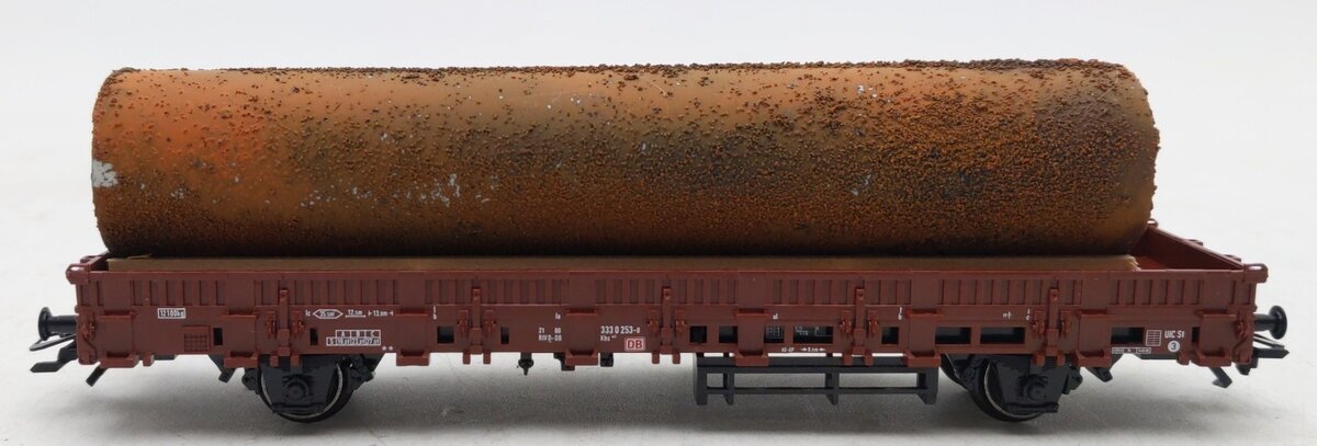 Marklin 46962 HO Scale Low Sided Gondola w/Pipe Load EX/Box