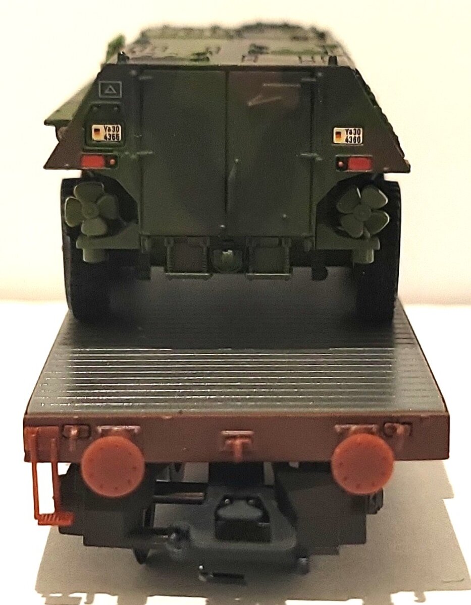 Marklin 48710 HO Scale DB Flatcar w/ Fuchs Armored Vehicle LN/Box