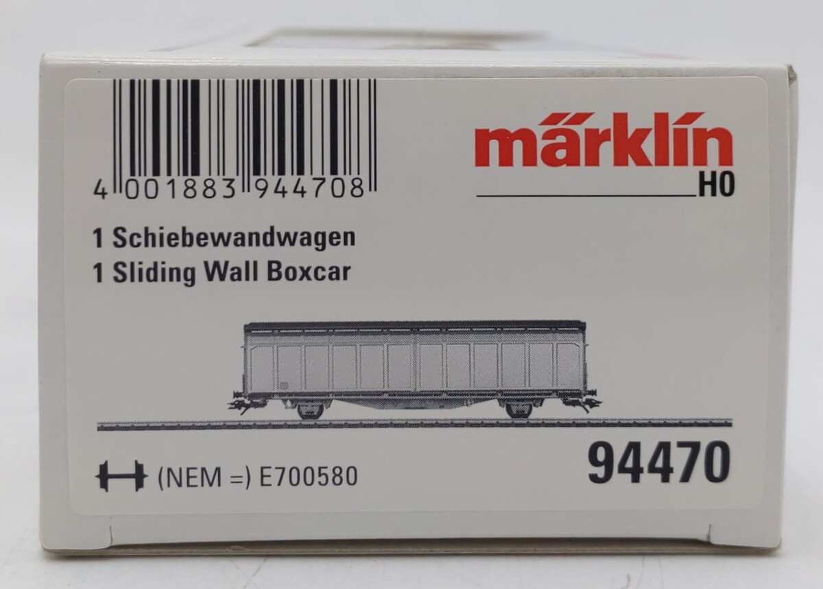 Marklin 94470 HO Scale Knorr-Bremse Sliding Wall Boxcar EX/Box