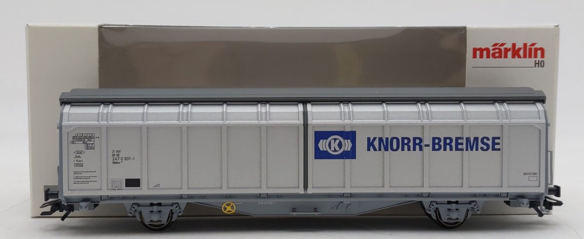 Marklin 94470 HO Scale Knorr-Bremse Sliding Wall Boxcar EX/Box