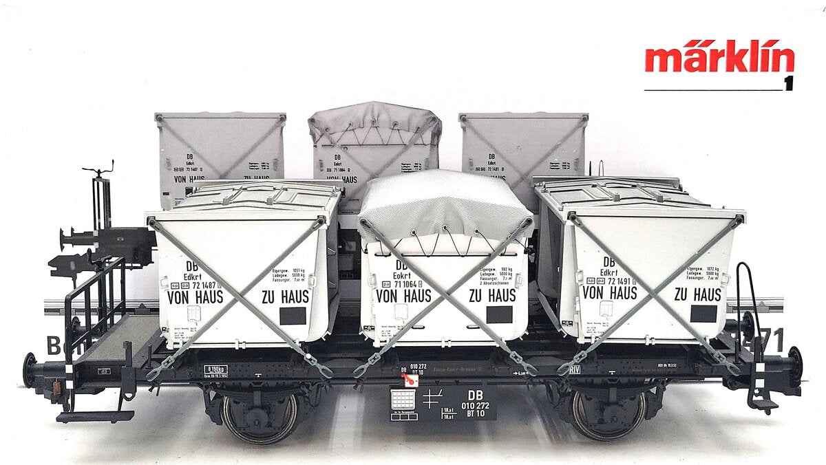 Marklin 58471 1 Gauge DB Flat Car w/ Containers