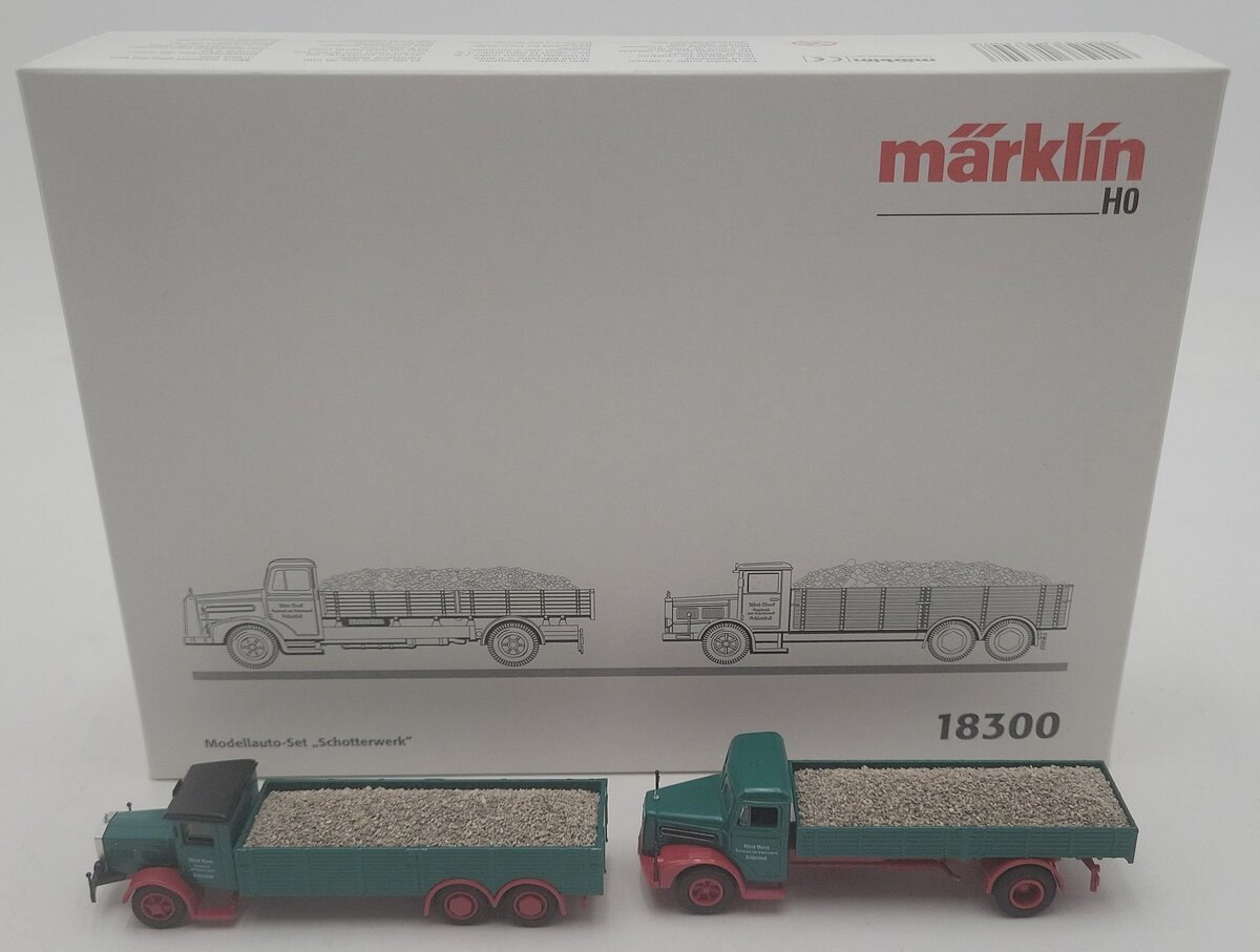 Marklin 18300 HO Gravel Works 2-Truck Set LN/Box