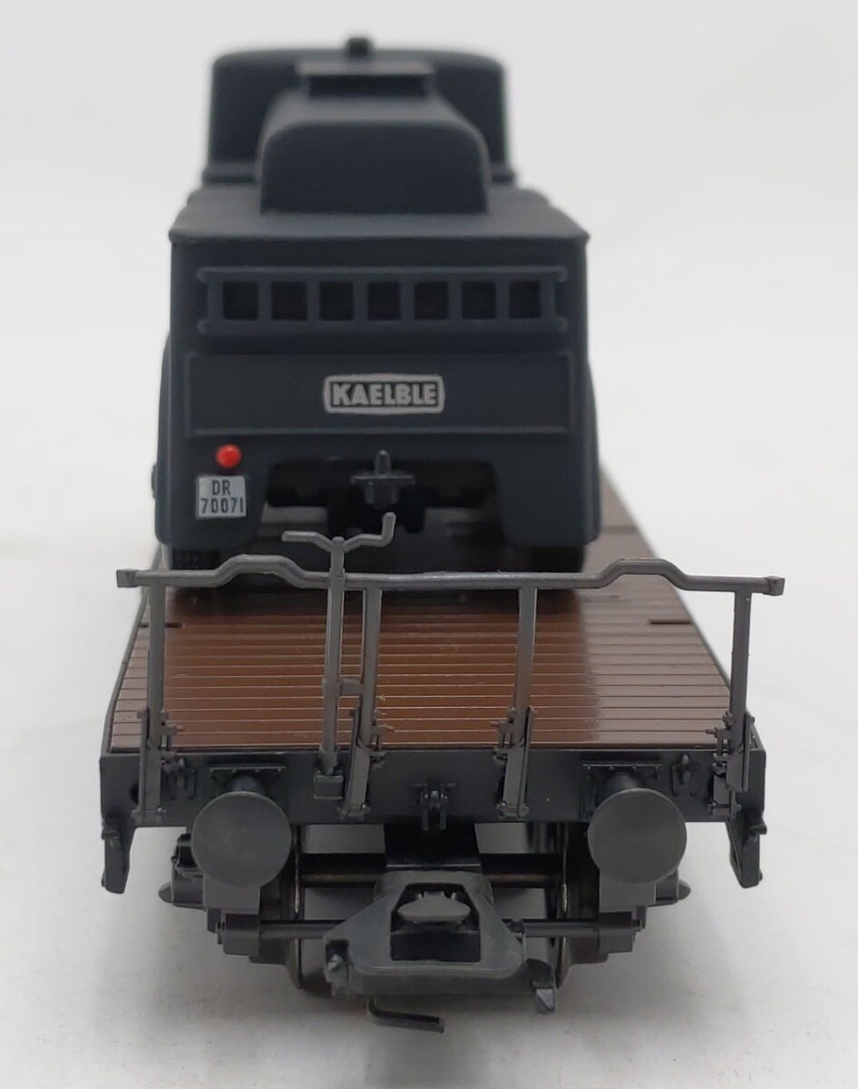 Marklin 4866 HO Scale German Imperial Railway Flatcar w/ DR Kaelble Truck EX/Box