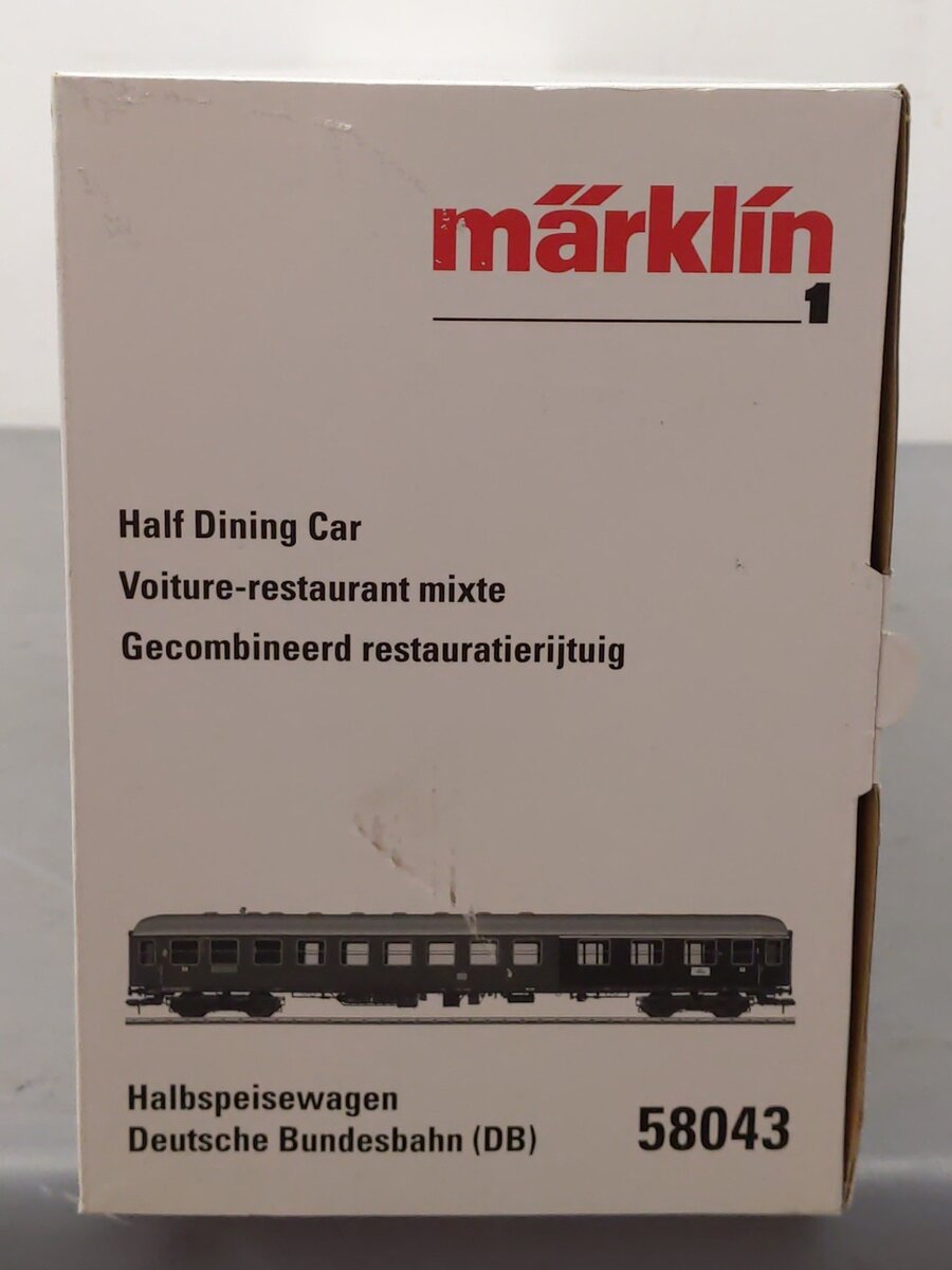 Marklin 58043 1 Gauge German Federal (DB) AR4üm-54 Half-dining Car #11869 LN/Box