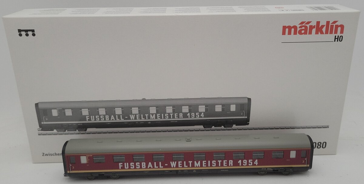 Marklin 42080 HO 1954 Fussball-Weltmeister Intermediate Car for VT 08.5 LN/Box