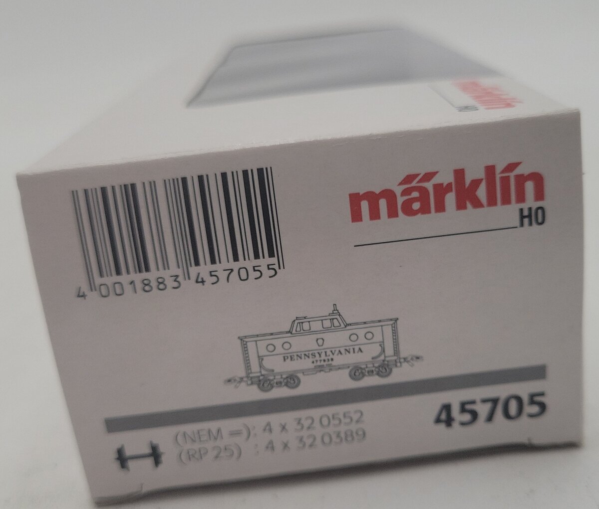 Marklin 45705 HO Scale Pennsylvania Caboose #477938 LN/Box