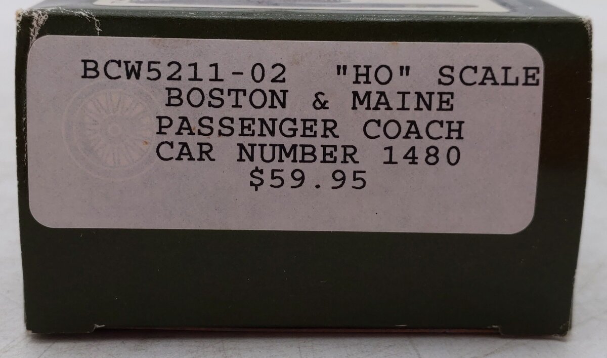 The Bethlehem Car Works BCW5211-02 HO Scale Boston & Maine Passenger Coach #1480 EX/Box