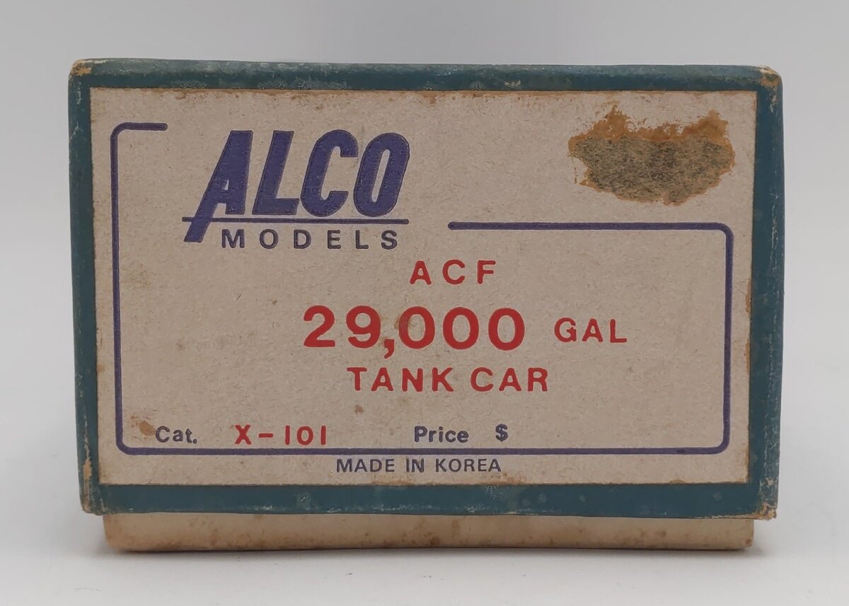 Alco Models X-101 HO Scale BRASS ACF 29,000 Gallon Tank Car/Box