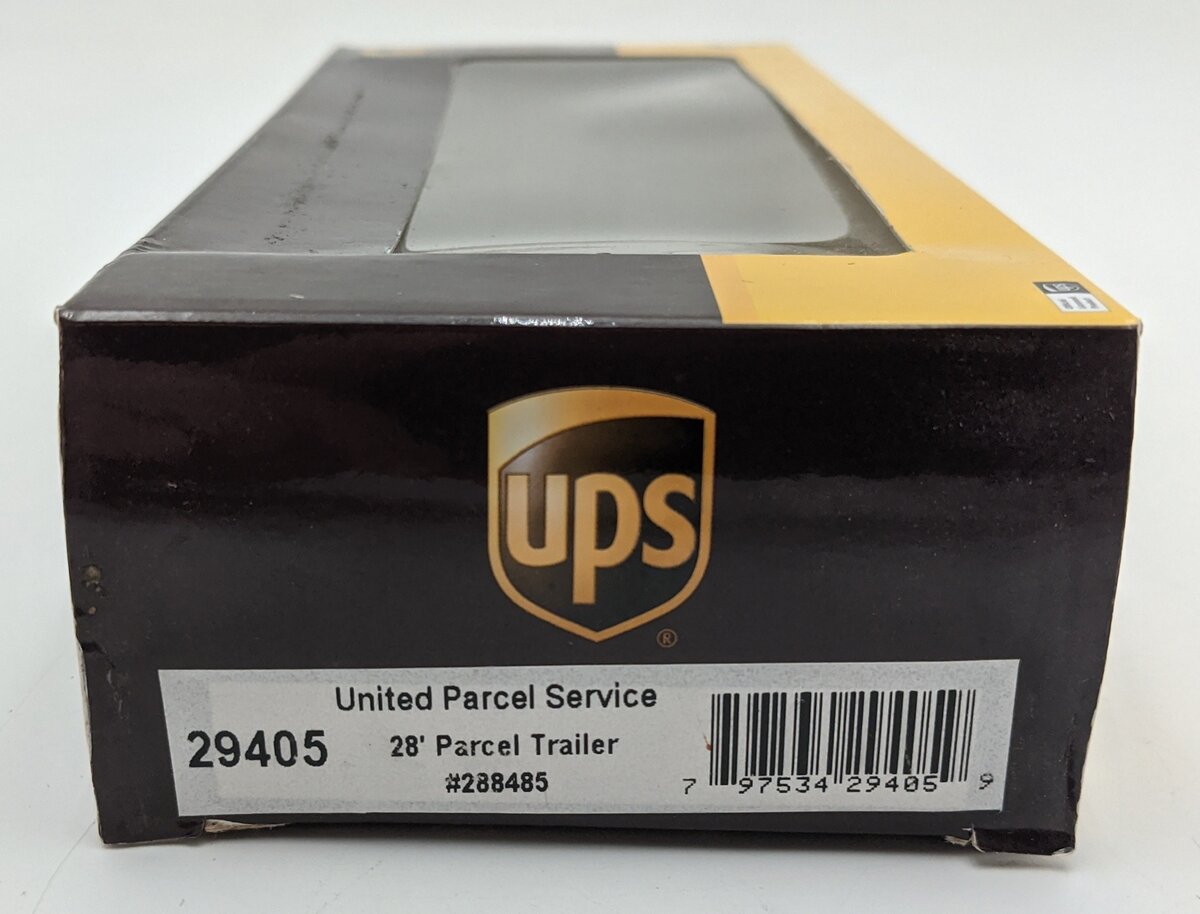 Athearn 29405 HO UPS 28' Drop Sill Parcel Trailer #288485 - RTR LN/Box