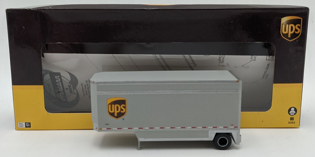 Athearn 29405 HO UPS 28' Drop Sill Parcel Trailer #288485 - RTR LN/Box