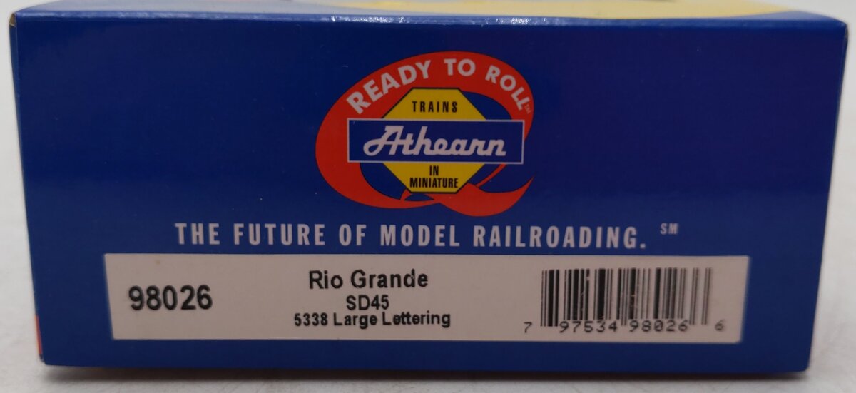 Athearn 98026 HO Scale Rio Grande SD45 Diesel Locomotive #5338 EX/Box