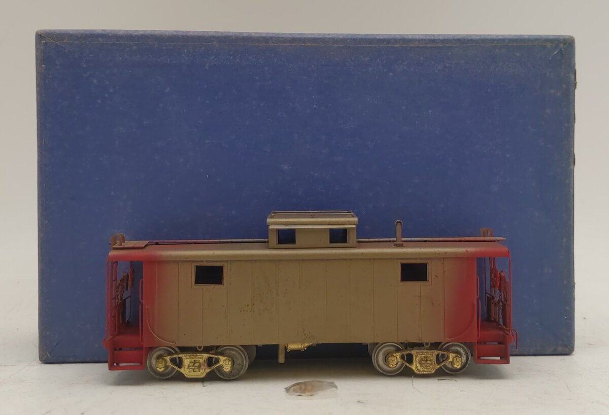 Alco Models X-123 HO BRASS New Haven NE-5 Steel Caboose - Painted VG/Box