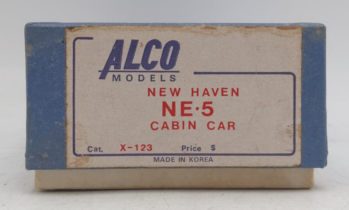 Alco Models X-123 HO BRASS New Haven NE-5 Steel Caboose - Painted VG/Box