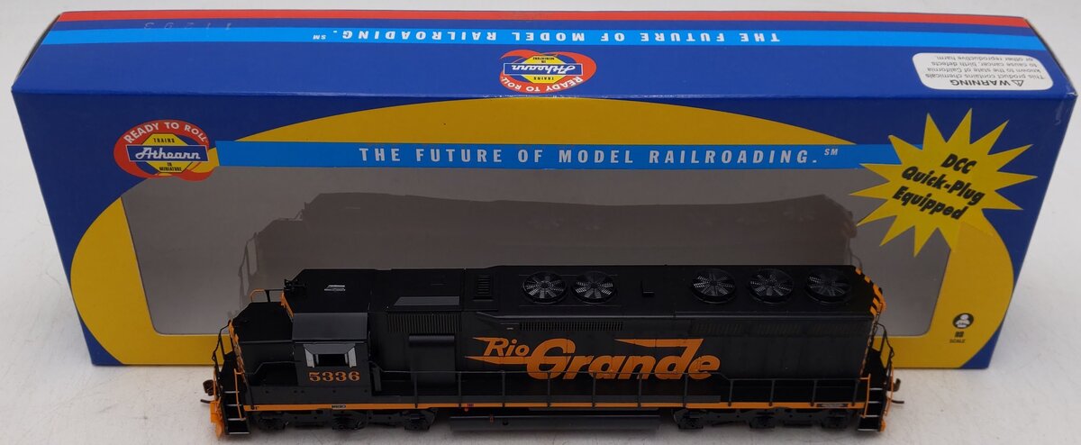 Athearn 98025 HO Denver & Rio Grande Western SD45 Diesel Locomotive #5336 EX/Box