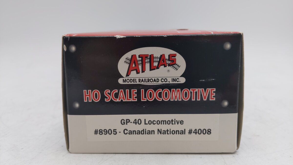 Atlas 8905 HO Scale Canadian National GP-40 Diesel Locomotive #4008 EX/Box