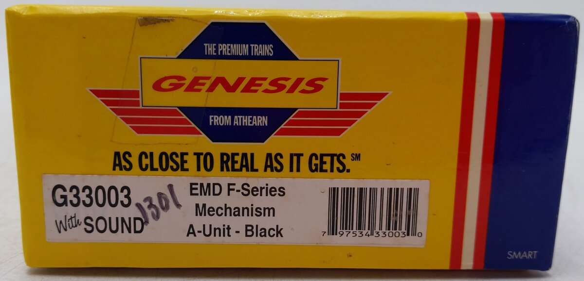 Athearn G33003 HO Black EMD A-Unit F-Series Mechanism with Sound EX/Box